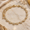 Oro Laminado Fancy Bracelet, Gold Filled Style Butterfly Design, Polished, Golden Finish, 03.145.0012.08 (06 MM Thickness, 8 Inches Length)