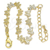 Oro Laminado Fancy Bracelet, Gold Filled Style Butterfly Design, Polished, Golden Finish, 03.145.0012.06 (06 MM Thickness, 6 Inches Length)