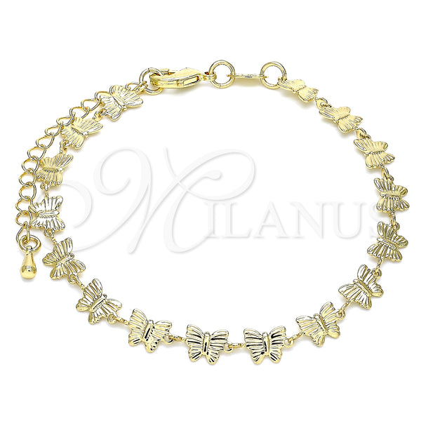 Gold Filled Bracelet — Fancy Bracelet Butterfly Design Polished 03. 06 MM — main product view — SKU 133488 | Oro Laminado brazalete — elegante Bracelet Butterfly diseño pulido 03. 06 MM — SKU 133488