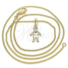 Oro Laminado Pendant Necklace, Gold Filled Style Little Boy Design, Polished, Golden Finish, 04.213.0194.20 (01 MM Thickness, 20 Inches Length)