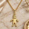 Oro Laminado Pendant Necklace, Gold Filled Style Little Boy Design, Polished, Golden Finish, 04.213.0194.20 (01 MM Thickness, 20 Inches Length)