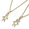 Oro Laminado Pendant Necklace, Gold Filled Style Little Boy Design, Polished, Golden Finish, 04.213.0194.20 (01 MM Thickness, 20 Inches Length)