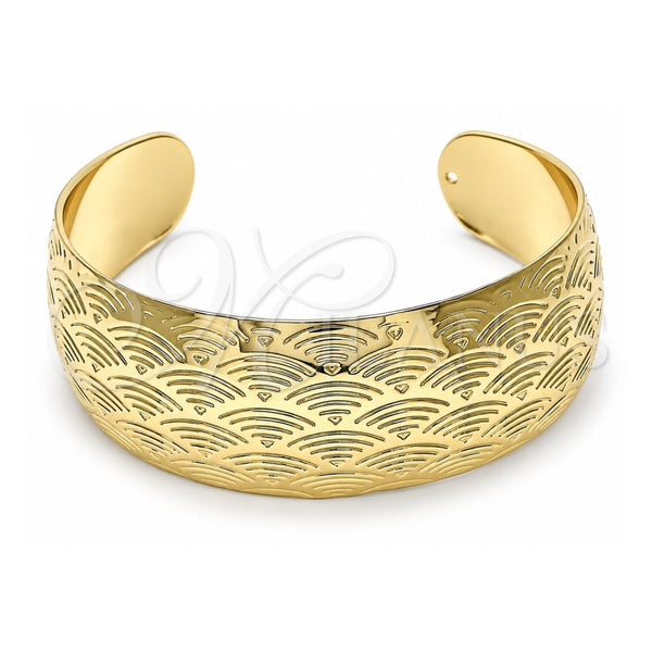 Oro Laminado Individual Bangle, Gold Filled Style Polished, Golden Finish, 07.101.0021 (25 MM Thickness, One size fits all)