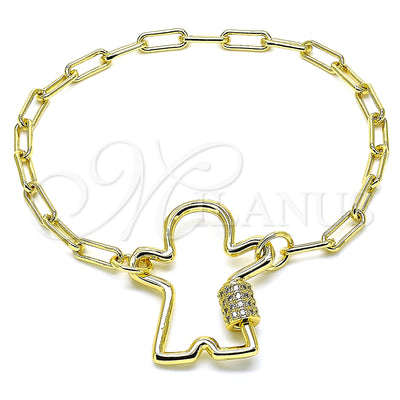 Pulsera de Oro Laminado 03.341.0073.07 por Mayoreo, vista principal del producto