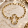 Oro Laminado Fancy Bracelet, Gold Filled Style Little Girl Design, with White Micro Pave, Polished, Golden Finish, 03.341.0074.07 (04 MM Thickness, 7 Inches Length)