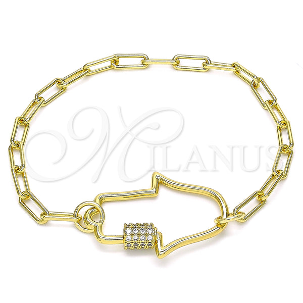Gold Filled Bracelet — Fancy Bracelet Judaica and Hand of God Design — main product view — SKU 133613 | Oro Laminado brazalete — elegante Bracelet Judaica and Hand of God diseño — SKU 133613
