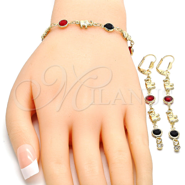 Gold Filled Ring — Necklace Bracelet and Earring Elephant Design with Garnet — alternate product view — SKU 133635 | Oro Laminado anillo — Necklace Bracelet and Earring Elephant diseño with Garnet — SKU 133635