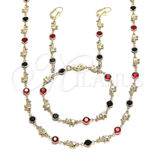 Gold Filled Ring — Necklace Bracelet and Earring Elephant Design with Garnet — main product view — SKU 133635 | Oro Laminado anillo — Necklace Bracelet and Earring Elephant diseño with Garnet — SKU 133635