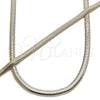 Oro Laminado Necklace and Bracelet, Gold Filled Style Rat Tail Design, Polished, Golden Finish, 06.213.0007