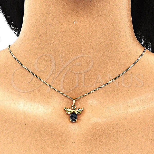 Gold Filled Ring — Earring and Pendant Adult Set Bee Design with — alternate product view — SKU 133673 | Oro Laminado anillo — Earring and Pendant Adult Set Bee diseño with — SKU 133673