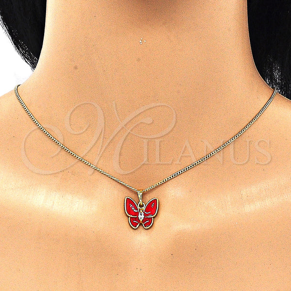 Gold Filled Ring — Earring and Pendant Adult Set Butterfly Design with — alternate product view — SKU 133686 | Oro Laminado anillo — Earring and Pendant Adult Set Butterfly diseño with — SKU 133686