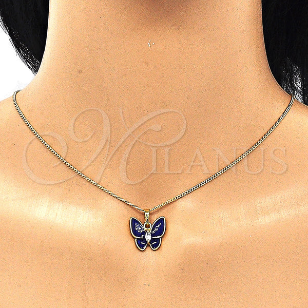Gold Filled Ring — Earring and Pendant Adult Set Butterfly Design with — alternate product view — SKU 133687 | Oro Laminado anillo — Earring and Pendant Adult Set Butterfly diseño with — SKU 133687