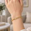 Oro Laminado Basic Bracelet, Gold Filled Style Figaro Design, Polished, Golden Finish, 04.319.0004.08 (04 MM Thickness, 8 Inches Length)