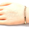 Oro Laminado Basic Bracelet, Gold Filled Style Figaro Design, Polished, Golden Finish, 04.319.0004.08 (04 MM Thickness, 8 Inches Length)