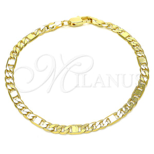 Gold Filled Bracelet — Basic Bracelet Figaro Design Polished 04. 04 MM — main product view — SKU 133721 | Oro Laminado brazalete — básico Bracelet Figaro diseño pulido 04. 04 MM — SKU 133721