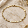 Oro Laminado Basic Anklet, Gold Filled Style Figaro Design, Polished, Golden Finish, 04.319.0004.10 (04 MM Thickness, 10 Inches Length)