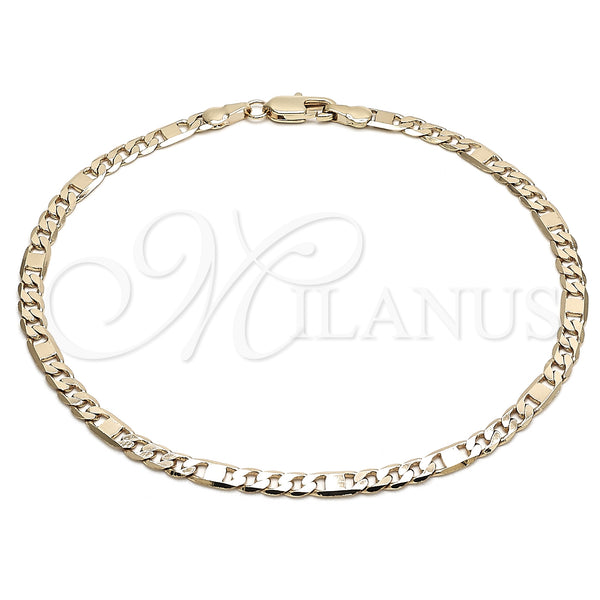 Gold Filled Anklet — Basic Anklet Figaro Design Polished 04. 04 MM — main product view — SKU 133722 | Oro Laminado tobillera — básico Anklet Figaro diseño pulido 04. 04 MM — SKU 133722