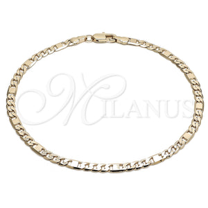 Gold Filled Anklet — Basic Anklet Figaro Design Polished 04. 04 MM — main product view — SKU 133722 | Oro Laminado tobillera — básico Anklet Figaro diseño pulido 04. 04 MM — SKU 133722