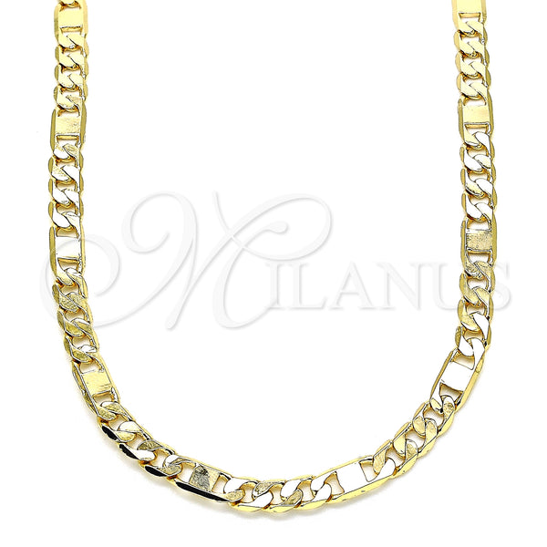 Gold Filled Necklace — Basic Necklace Figaro Design Polished 04. 04 MM — main product view — SKU 133723 | Oro Laminado collar — básico Necklace Figaro diseño pulido 04. 04 MM — SKU 133723