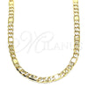 Oro Laminado Basic Necklace, Gold Filled Style Figaro Design, Polished, Golden Finish, 04.319.0004.16 (04 MM Thickness, 16 Inches Length)