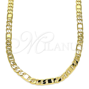 Gold Filled Necklace — Basic Necklace Figaro Design Polished 04. 04 MM — main product view — SKU 133724 | Oro Laminado collar — básico Necklace Figaro diseño pulido 04. 04 MM — SKU 133724