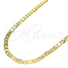 Oro Laminado Basic Necklace, Gold Filled Style Figaro Design, Polished, Golden Finish, 04.319.0004.20 (04 MM Thickness, 20 Inches Length)