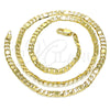 Oro Laminado Basic Necklace, Gold Filled Style Figaro Design, Polished, Golden Finish, 04.319.0004.20 (04 MM Thickness, 20 Inches Length)