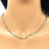 Oro Laminado Basic Necklace, Gold Filled Style Figaro Design, Polished, Golden Finish, 04.319.0004.22 (04 MM Thickness, 22 Inches Length)