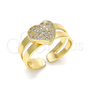 Gold Filled Ring — Baby Ring Heart Design with White Micro Pave — main product view — SKU 133734 | Oro Laminado anillo — Baby Ring corazón diseño with blanco Micro Pave — SKU 133734