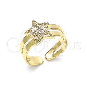 Gold Filled Ring — Baby Ring Star Design with White Micro Pave — main product view — SKU 133749 | Oro Laminado anillo — Baby Ring estrella diseño with blanco Micro Pave — SKU 133749