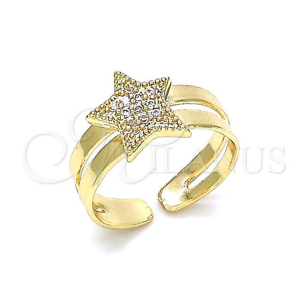 Gold Filled Ring — Baby Ring Star Design with White Micro Pave — main product view — SKU 133749 | Oro Laminado anillo — Baby Ring estrella diseño with blanco Micro Pave — SKU 133749