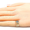 Oro Laminado Baby Ring, Gold Filled Style Star Design, with Multicolor Micro Pave, Polished, Golden Finish, 01.233.0019.2 (One size fits all)