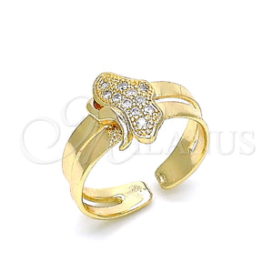 Gold Filled Ring — Baby Ring Butterfly Design with White Micro Pave — main product view — SKU 133755 | Oro Laminado anillo — Baby Ring Butterfly diseño with blanco Micro Pave — SKU 133755