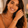 Oro Laminado Fancy Bracelet, Gold Filled Style Elephant and Figaro Design, Polished, Golden Finish, 03.32.0275.08