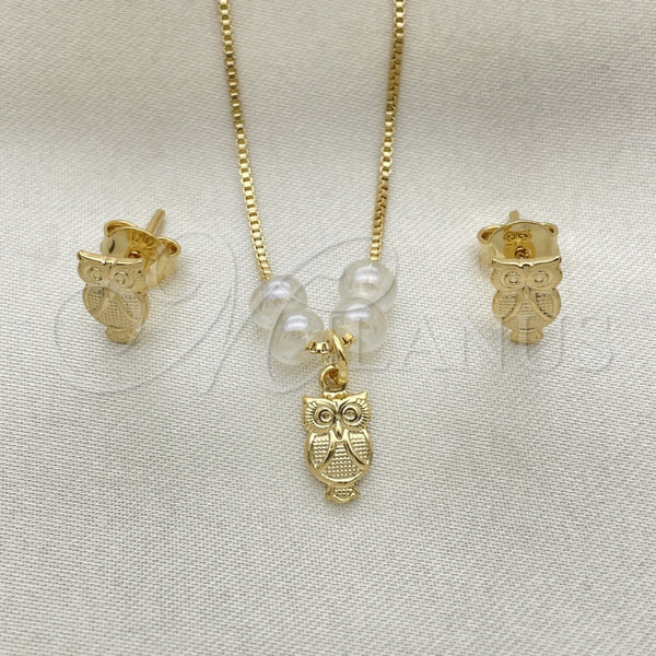Gold Filled Ring — Earring and Pendant Adult Set Owl and Box — alternate product view — SKU 133777 | Oro Laminado anillo — Earring and Pendant Adult Set Owl and Box — SKU 133777