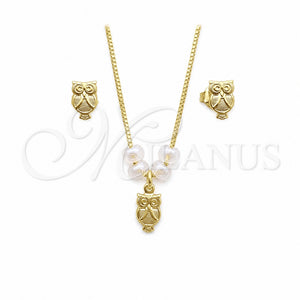 Gold Filled Ring — Earring and Pendant Adult Set Owl and Box — main product view — SKU 133777 | Oro Laminado anillo — Earring and Pendant Adult Set Owl and Box — SKU 133777