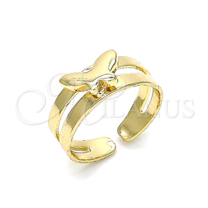 Gold Filled Ring — Toe Ring Butterfly Design Polished 01. One size — main product view — SKU 133785 | Oro Laminado anillo — Toe Ring Butterfly diseño pulido 01. One size — SKU 133785