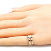 Oro Laminado Toe Ring, Gold Filled Style Star Design, Polished, Golden Finish, 01.233.0024 (One size fits all)