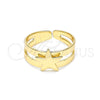 Oro Laminado Toe Ring, Gold Filled Style Star Design, Polished, Golden Finish, 01.233.0024 (One size fits all)