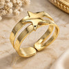Oro Laminado Toe Ring, Gold Filled Style Star Design, Polished, Golden Finish, 01.233.0024 (One size fits all)