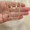 Oro Laminado Basic Necklace, Gold Filled Style Rope Design, Polished, Golden Finish, 04.213.0102.30 (04 MM Thickness, 30 Inches Length)