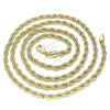 Oro Laminado Basic Necklace, Gold Filled Style Rope Design, Polished, Golden Finish, 04.213.0102.30 (04 MM Thickness, 30 Inches Length)