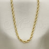 Oro Laminado Basic Necklace, Gold Filled Style Rope Design, Polished, Golden Finish, 04.213.0102.30 (04 MM Thickness, 30 Inches Length)