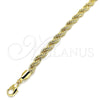 Oro Laminado Basic Bracelet, Gold Filled Style Rope Design, Polished, Golden Finish, 04.213.0206.08 (06 MM Thickness, 8 Inches Length)