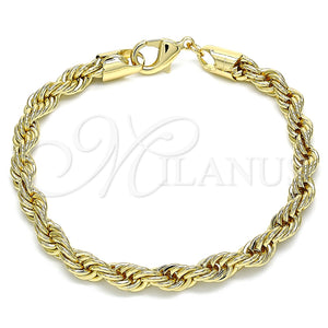 Gold Filled Bracelet — Basic Bracelet Rope Design Polished 04. 06 MM — main product view — SKU 133801 | Oro Laminado brazalete — básico Bracelet Rope diseño pulido 04. 06 MM — SKU 133801