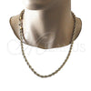 Oro Laminado Basic Necklace, Gold Filled Style Rope Design, Polished, Golden Finish, 04.213.0206.24 (06 MM Thickness, 24 Inches Length)