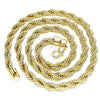 Oro Laminado Basic Necklace, Gold Filled Style Rope Design, Polished, Golden Finish, 04.213.0206.24 (06 MM Thickness, 24 Inches Length)