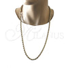 Oro Laminado Basic Necklace, Gold Filled Style Rope Design, Polished, Golden Finish, 04.213.0206.30 (06 MM Thickness, 30 Inches Length)