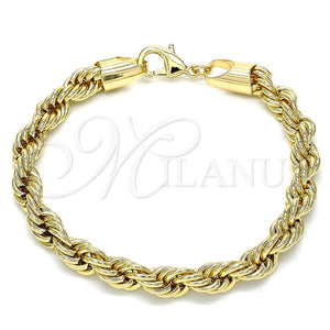 Gold Filled Bracelet — Basic Bracelet Rope Design Polished 04. 07 MM — main product view — SKU 133804 | Oro Laminado brazalete — básico Bracelet Rope diseño pulido 04. 07 MM — SKU 133804