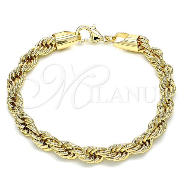 Gold Filled Bracelet — Basic Bracelet Rope Design Polished 04. 07 MM — main product view — SKU 133804 | Oro Laminado brazalete — básico Bracelet Rope diseño pulido 04. 07 MM — SKU 133804